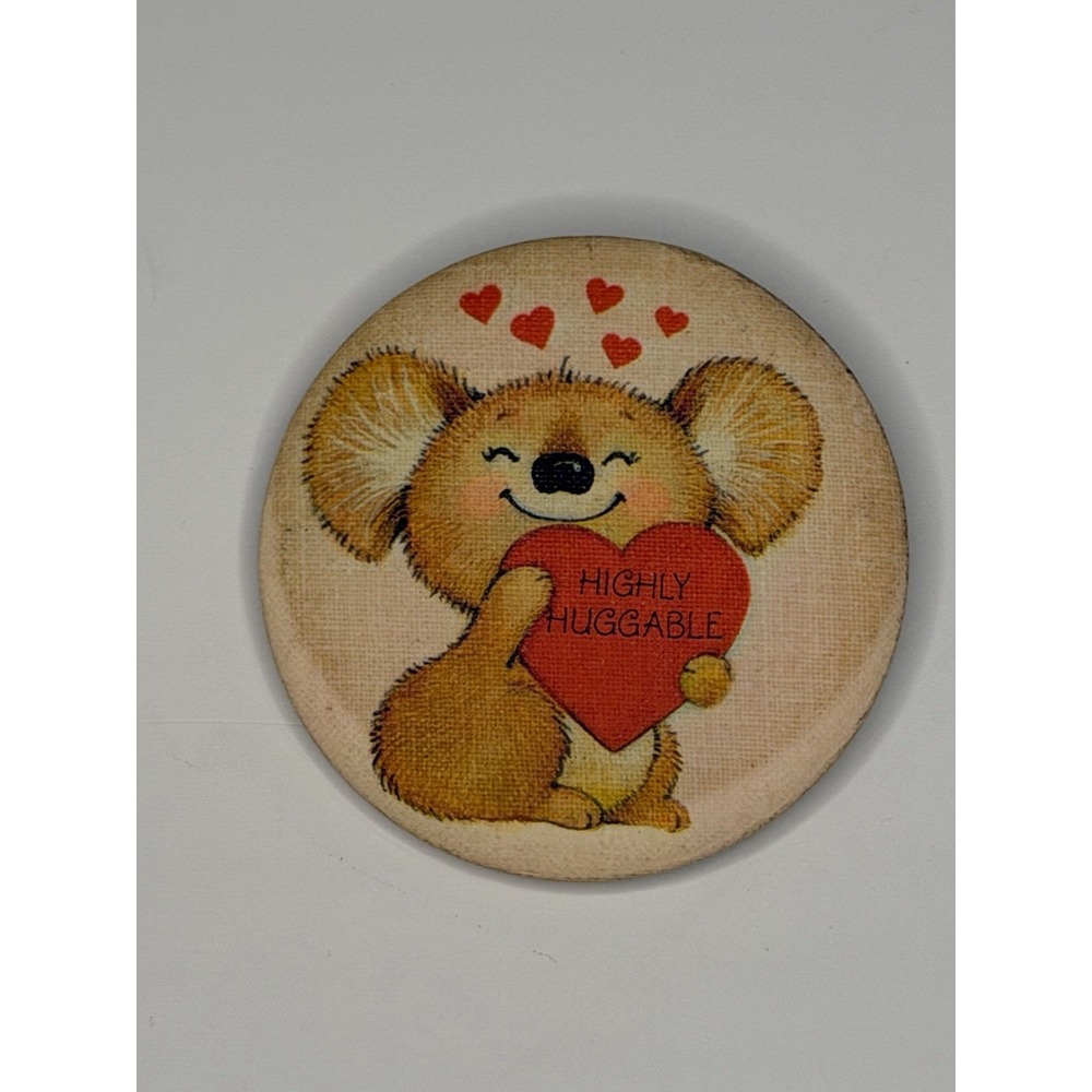 Hallmark, Highly Huggable Koala Pinback Button. 1980 Animals Theme